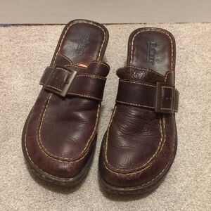 Born Women's Dark Brown Leather Slip-On Loafers